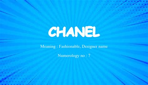 chanel name meaning in english